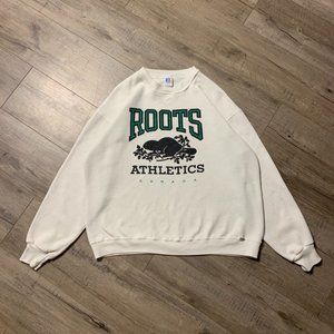 Vintage 90's Roots Boot Crewneck on Russell Athletic Blank